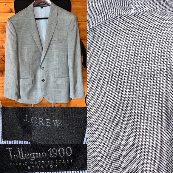NWT $398 J. Crew Ludlow 42R suit jacket -100% woolTollegno Mills Italian Fabric
